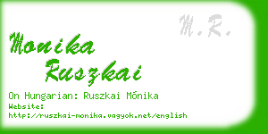 monika ruszkai business card