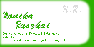 monika ruszkai business card